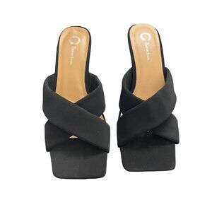 Journee Collection Women's Oppal Crisscross Sandals Black Size 12 NIB